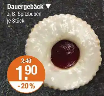 V Markt Dauergebäck z. b. spitzbuben Angebot