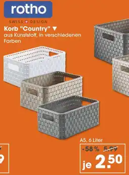 V Markt Rotho korb country Angebot