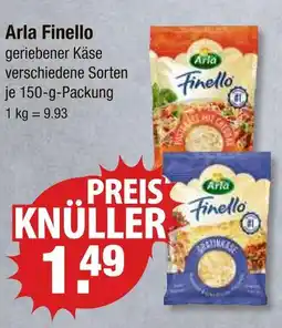 V Markt Arla finello geriebener käse Angebot
