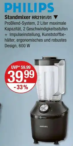 V Markt Philips standmixer hr2191/01 Angebot