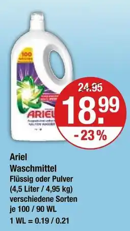 V Markt Ariel waschmittel flüssig oder pulver Angebot