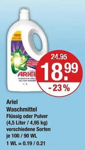 V Markt Ariel waschmittel flüssig oder pulver Angebot