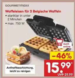 Netto Marken-Discount Gourmetmaxx waffeleisen für 2 belgische waffeln Angebot