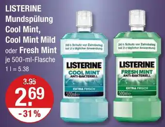 V Markt Listerine cool mint Angebot