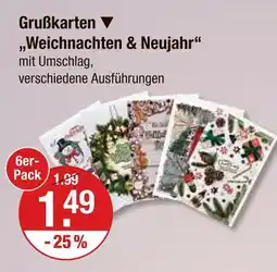V Markt Grußkarten weihnachten & neujahr Angebot