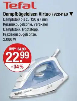 V Markt Tefal dampfbügeleisen virtuo fv2c41e0 Angebot
