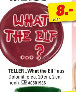 Höffner Teller 'what the elf' Angebot