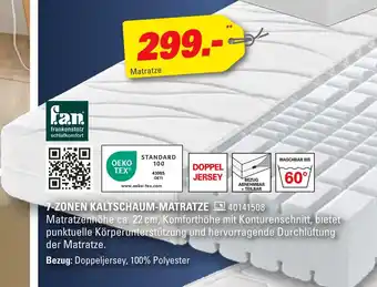 Höffner F.a.n. frankenstolz schlafkomfort 7-zonen kaltschaum-matratze Angebot