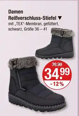 V Markt Damen reißverschluss-stiefel Angebot