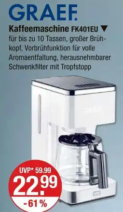 V Markt Graef kaffeemaschine fk401eu Angebot