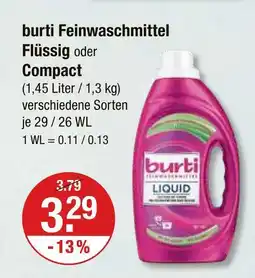 V Markt Burti feinwaschmittel flüssig Angebot