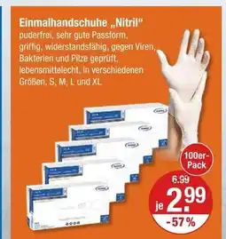 V Markt Einmalhandschuhe 'nitril' Angebot
