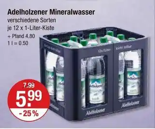 V Markt Adelholzener mineralwasser Angebot