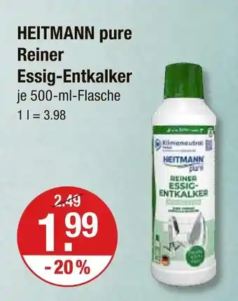V Markt Heitmann pure reiner essig-entkalker Angebot