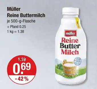 V Markt Müller reine buttermilch Angebot