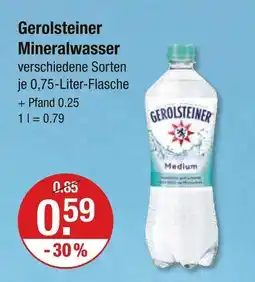 V Markt Gerolsteiner mineralwasser Angebot