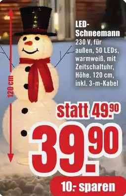 B1 Discount Baumarkt LED Schneemann Angebot