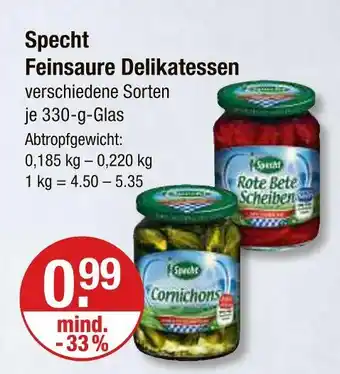 V Markt Specht cornichons Angebot