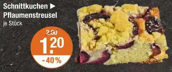V Markt Schnittkuchen pflaumenstreusel Angebot