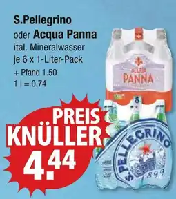 V Markt S.pellegrino mineralwasser Angebot