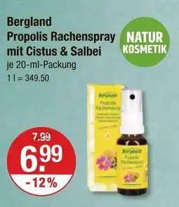 V Markt Bergland propolis rachenspray mit cistus & salbei Angebot