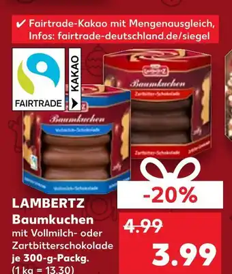 Kaufland Lambertz baumkuchen vollmilch-schokolade Angebot