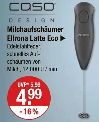 V Markt Caso milchaufschäumer ellrona latte eco Angebot