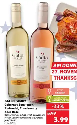 Kaufland Gallo family cabernet sauvignon Angebot