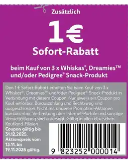 Kaufland Whiskas, dreamies, pedigree rabatt Angebot