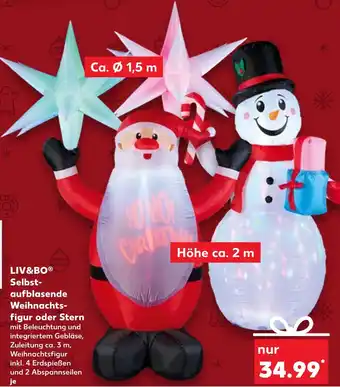 Kaufland Liv&bo selbstaufblasende weihnachtsfigur Angebot