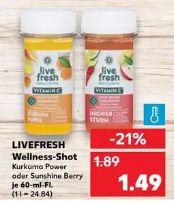 Kaufland Livefresh wellness-shot kurkuma power Angebot