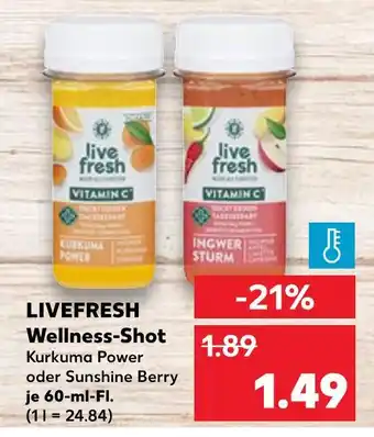 Kaufland Livefresh wellness-shot kurkuma power Angebot