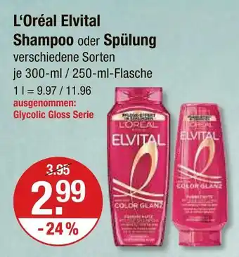 V Markt L'oréal elvital shampoo Angebot