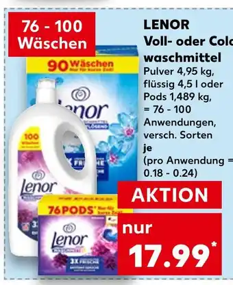 Kaufland Lenor vollwaschmittel pulver Angebot