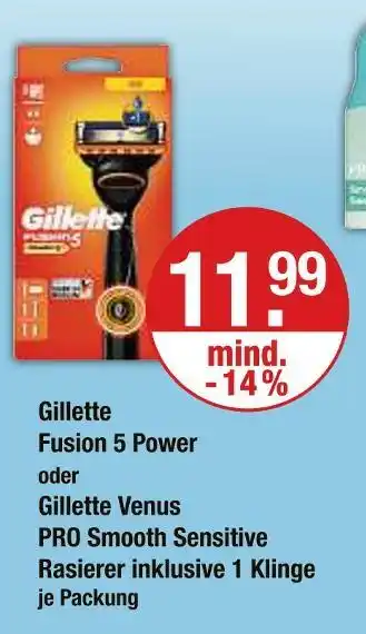 V Markt Gillette fusion 5 power Angebot