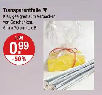 V Markt Transparentfolie Angebot