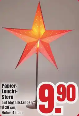 B1 Discount Baumarkt Papier Leucht Stern Angebot