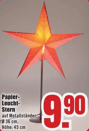 B1 Discount Baumarkt Papier Leucht Stern Angebot