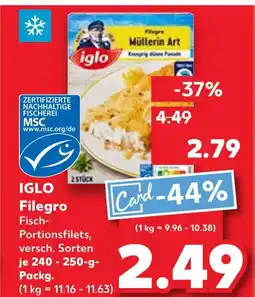 Kaufland Iglo filegro fisch-portionsfilets Angebot