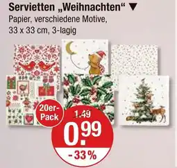 V Markt Servietten 'weihnachten' Angebot