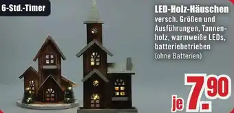 B1 Discount Baumarkt LED-Holz-Häuschen Angebot