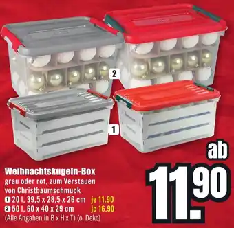 B1 Discount Baumarkt Weihnachtskugeln-Box Angebot