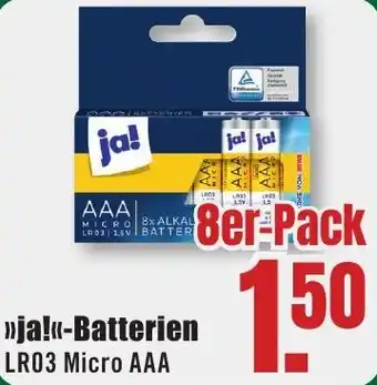 B1 Discount Baumarkt ja! Batterien Angebot