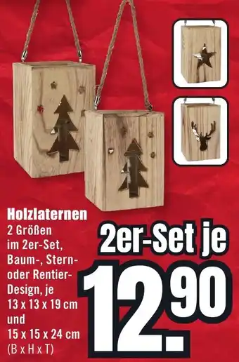 B1 Discount Baumarkt Holzlaternen Angebot