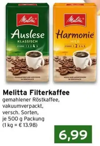 CAP Markt Melitta Filterkaffee Angebot