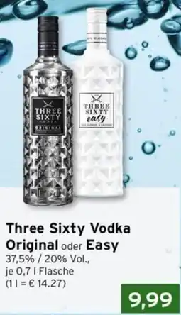 CAP Markt Three Sixty Vodka Original oder Easy Angebot