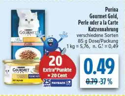 diska Purina Gourmet Gold, Perle oder a la Carte Katzennahrung Angebot