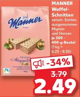 Kaufland MANNER Waffel Schnitten Angebot