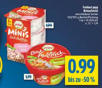 diska Feinkost popp Brotaufstrich Angebot