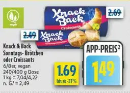 diska Knack & Back Sonntags-Brötchen oder Croissants Angebot